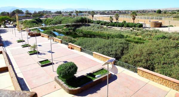 Parque El Loa em Calama, durante o verão Parque El Loa em Calama, durante o verão