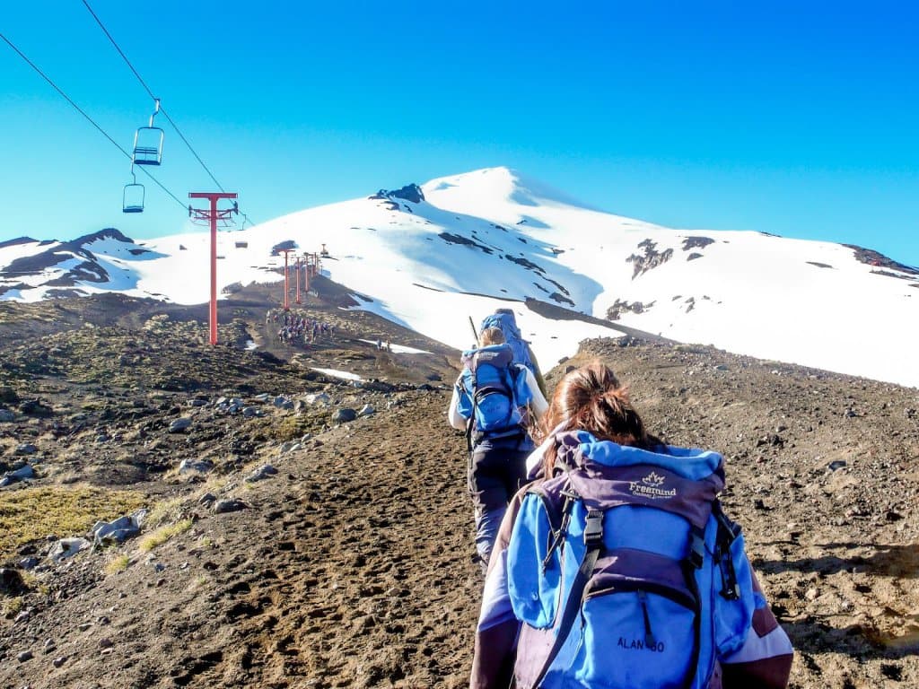 Trekking no Vulcão Villarrica em Pucón, Chile Trekking no Vulcão Villarrica em Pucón, Chile