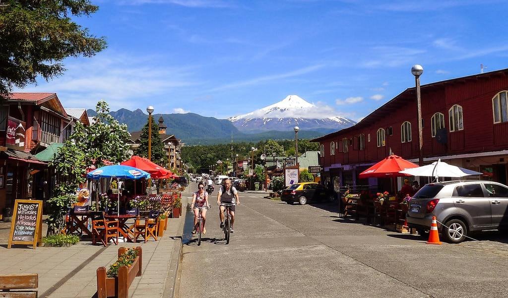 Centro de Pucón, no Chile Centro de Pucón, no Chile